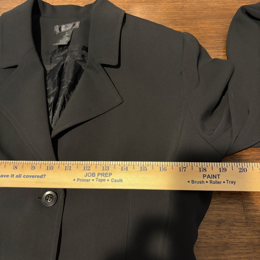 Frenchi Woman's Tailored Blazer Size L Y2K Princess Seams Classic Capsule Staple - Picture 8 of 12